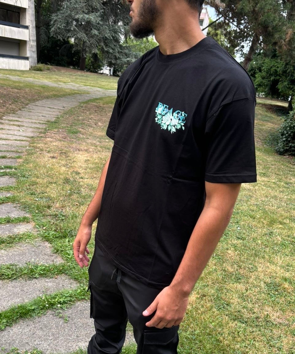 T-shirt PEACE NOIR