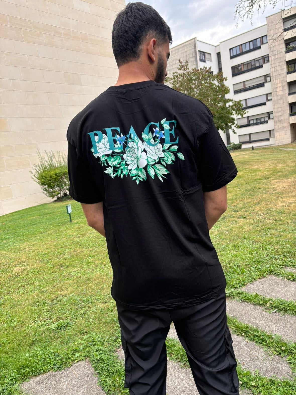 T-shirt PEACE NOIR